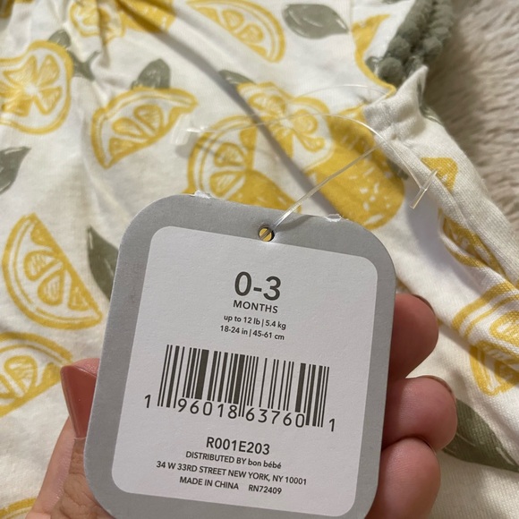 NWT Rene Rofe Boutique Baby Lemon Patterned Dress Set - Picture 7 of 7